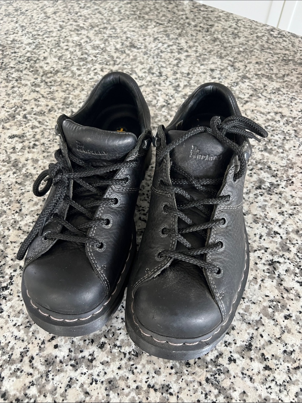 Dr. Martens Men’s Black Leather Casual Lace-Up Sneakers